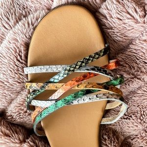 Madewell Size 10 Faux Snake Skin Sandals
